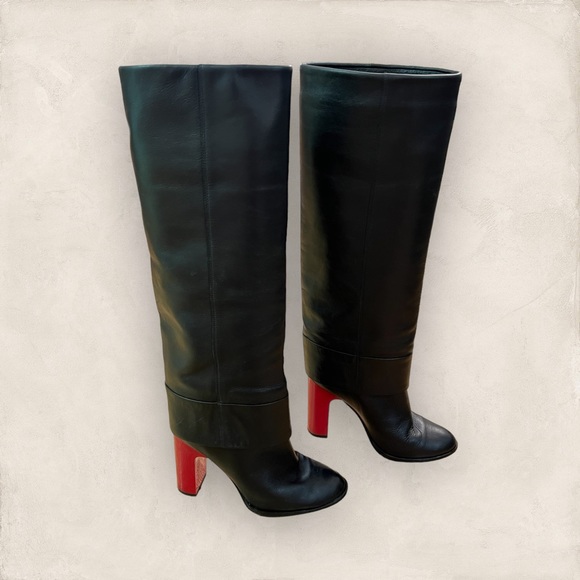 Opening Ceremony Tall Boots with Red Heels - Picture 2 of 5